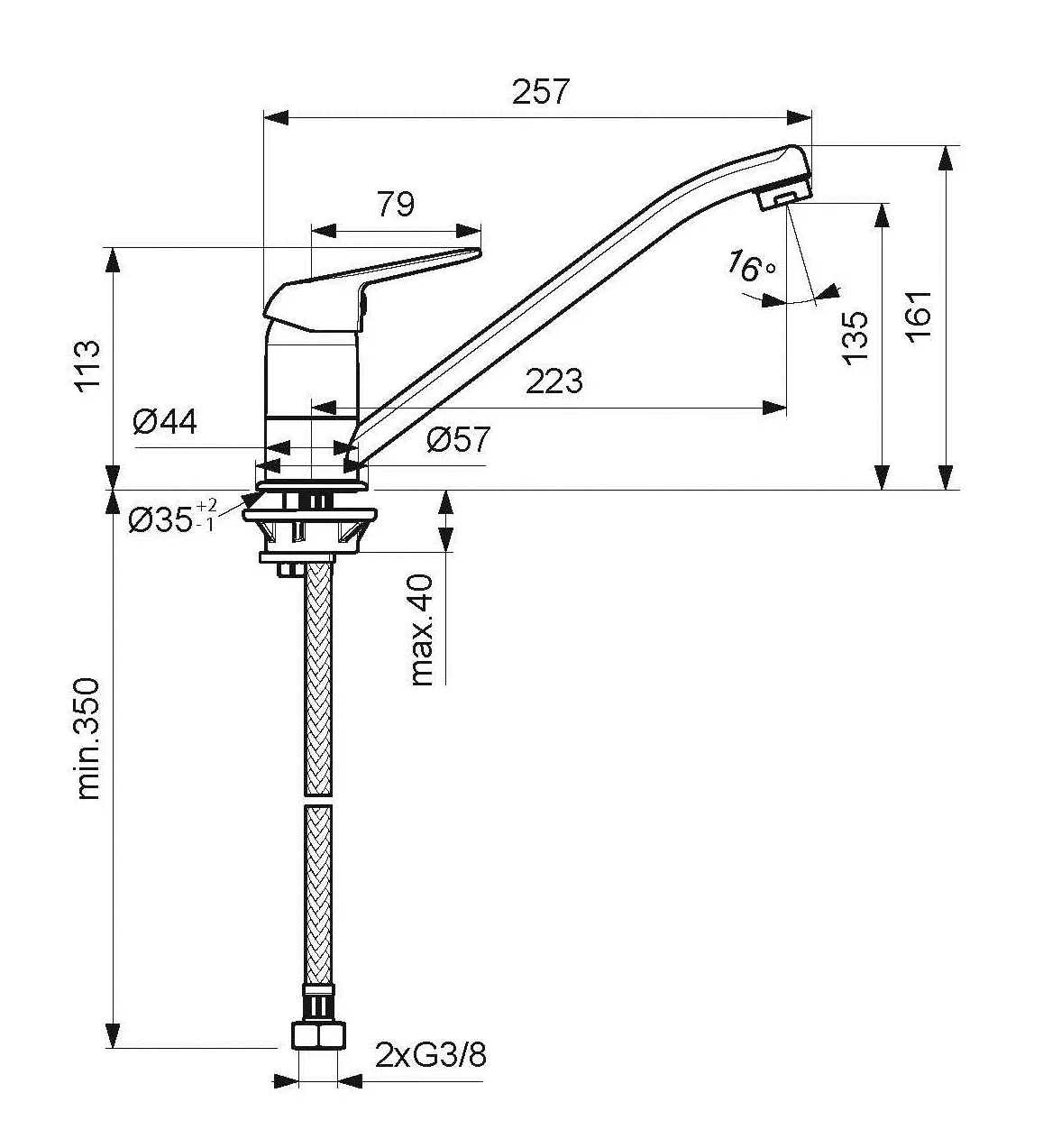 Смеситель для кухни vidima fine ba389aa