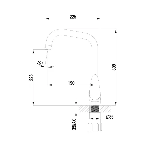 Смеситель lemark pramen lm3355c для кухни