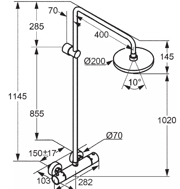 Подключение душевой системы с термостатом Душевая система Kludi Thermostat Dual Shower System (6609505-00) купить в Москве