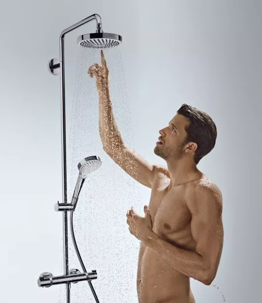 Душевая система Hansgrohe Croma 220 Showerpipe 27222000 хром - купить в интернет