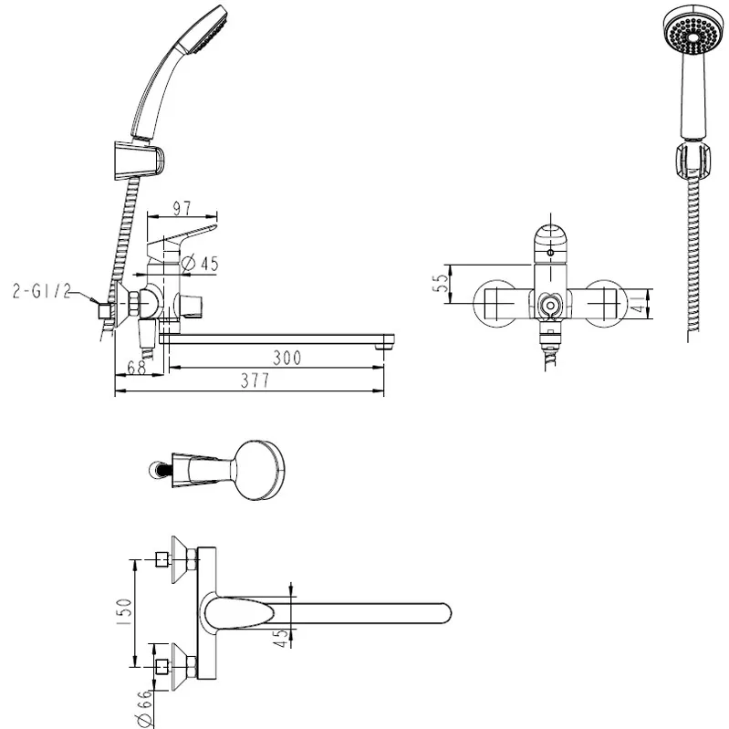 Смеситель для кухни bravat drop f74898c 1a